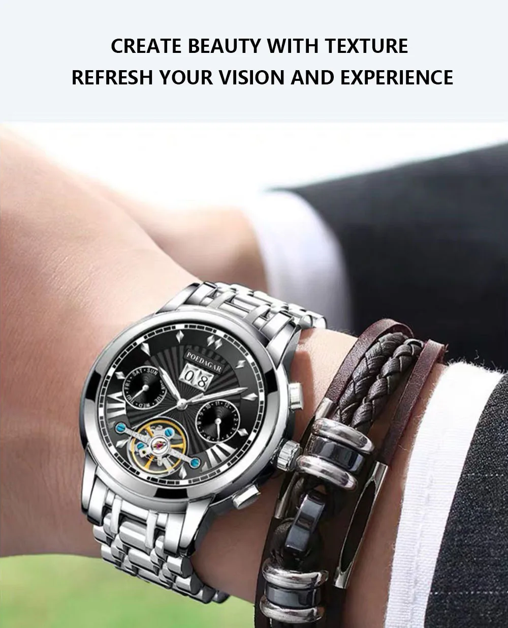 POEDAGAR 1401 Men's Watch description image 13