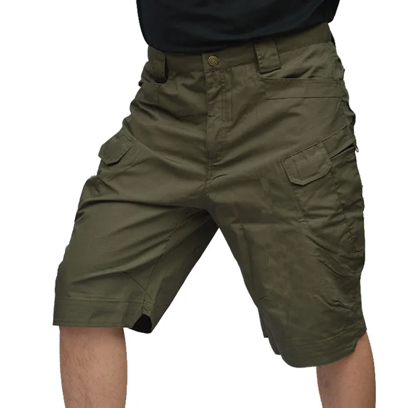 Lynjacye IX7 Outdoor Cargo Military Men Tactical Shorts for Summer Cotton Casual Pants Loose Beach Fishing Shorts