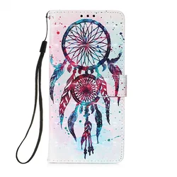 Charming Hand-Painted Leather Flip Wallet Case with Stand and Card Holder Strap for iPhone SE 2022 2020 (YB0280)