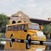 1/32 Alloy America School Bus Model Diecasts Metal Toy Student Bus Car Vehicles Model Simulation Sound and Light Boy Kids Gifts 2