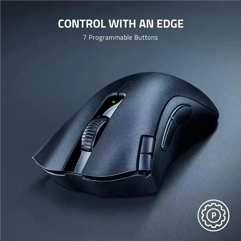 Razer DeathAdder V2 X HyperSpeed ??무선 게임용 마우스 7개의 프로그래밍 가능 버튼 Gen 2 기계식 스위치 5G 14K DPI 광학 센서