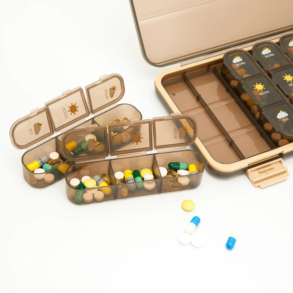 Large Pill Box Portable Pills Container Medicine Storage Pillbox Weekly Organizer Pastillero Travel Pill Cases Tablets Holder