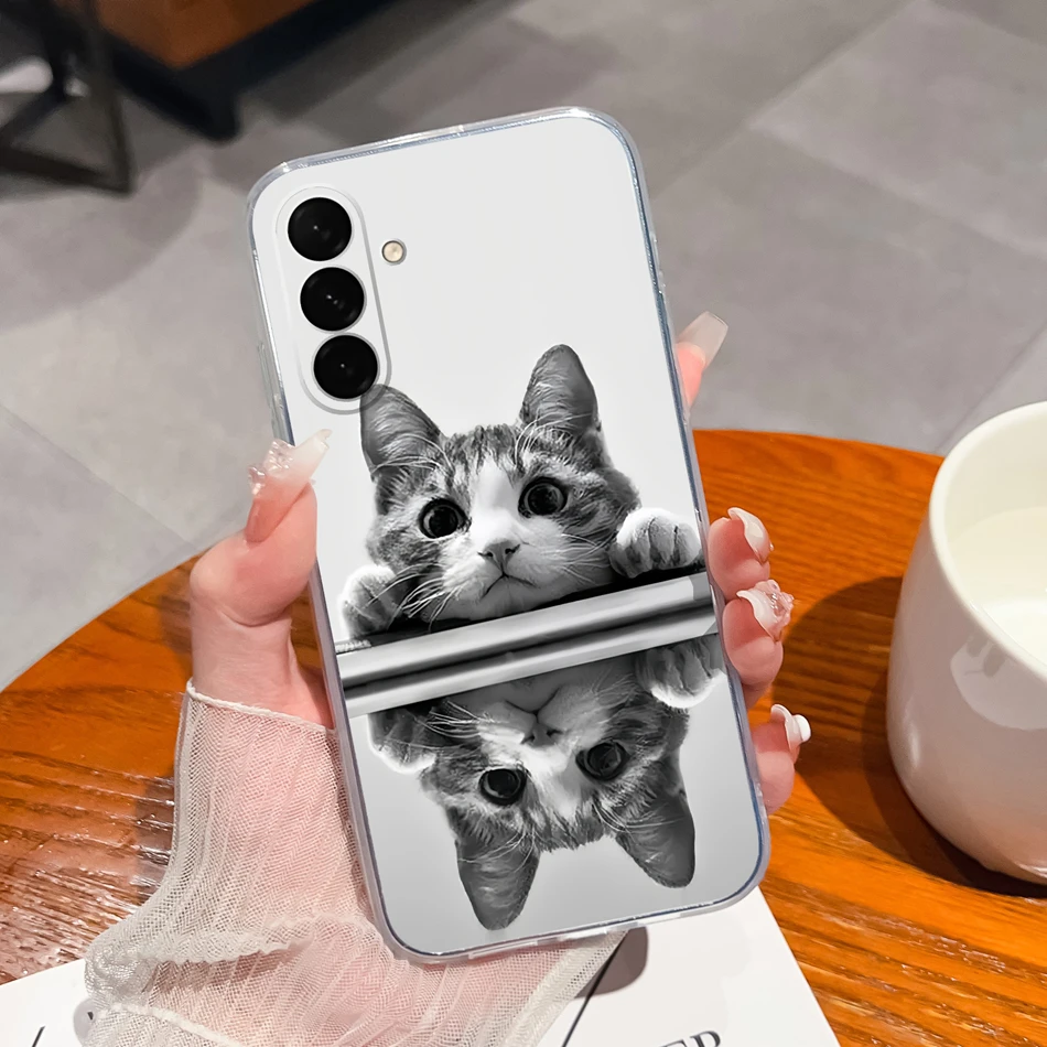 Gradient Flower Clear Soft Phone Case - Universal Back Cover Housing