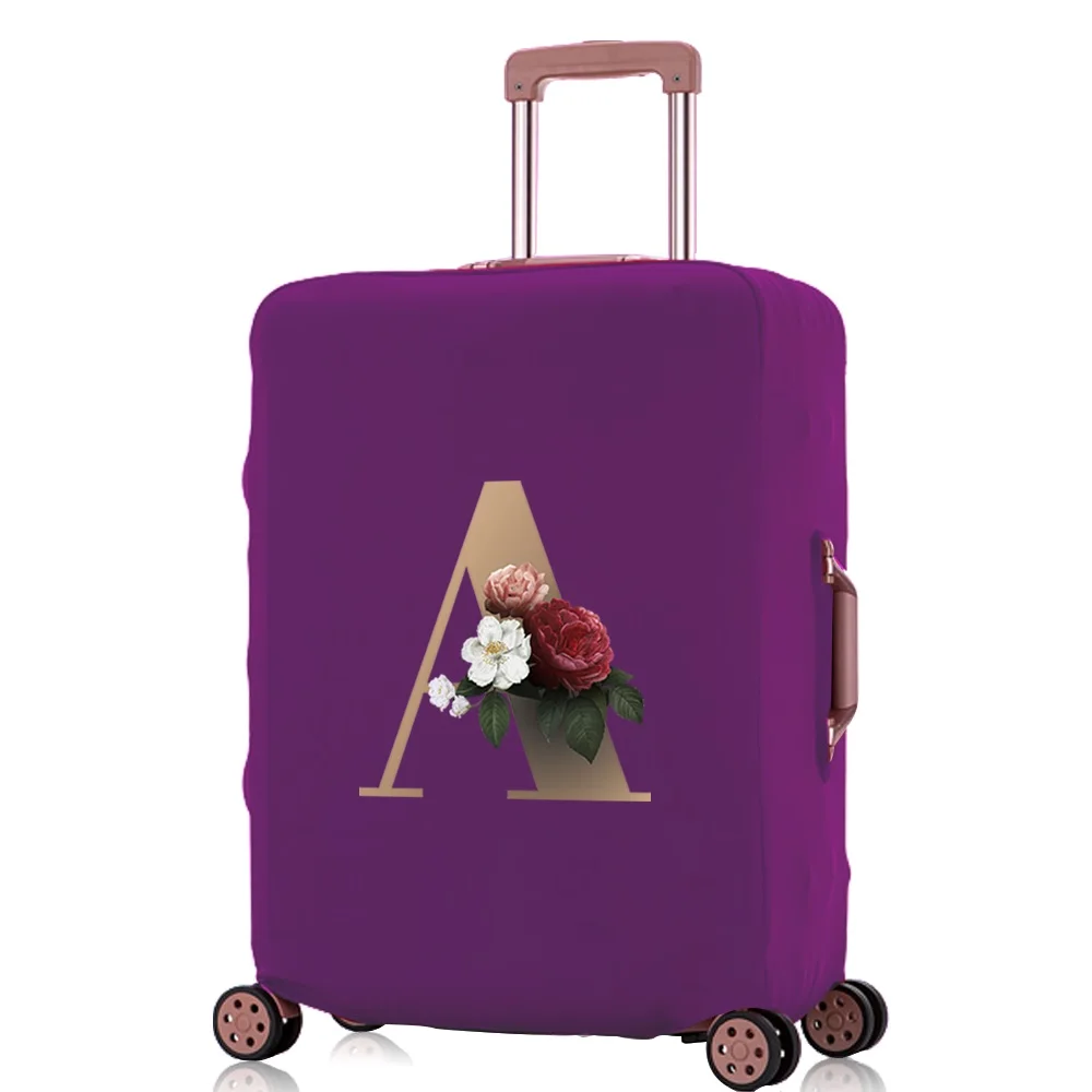 Luggage Cover Luggage Protective Cover Elastic for 18-32 Suitcase Trolley Baggage Travel Bag Dust Covers Suitcase Case Gold Lettern Pattern