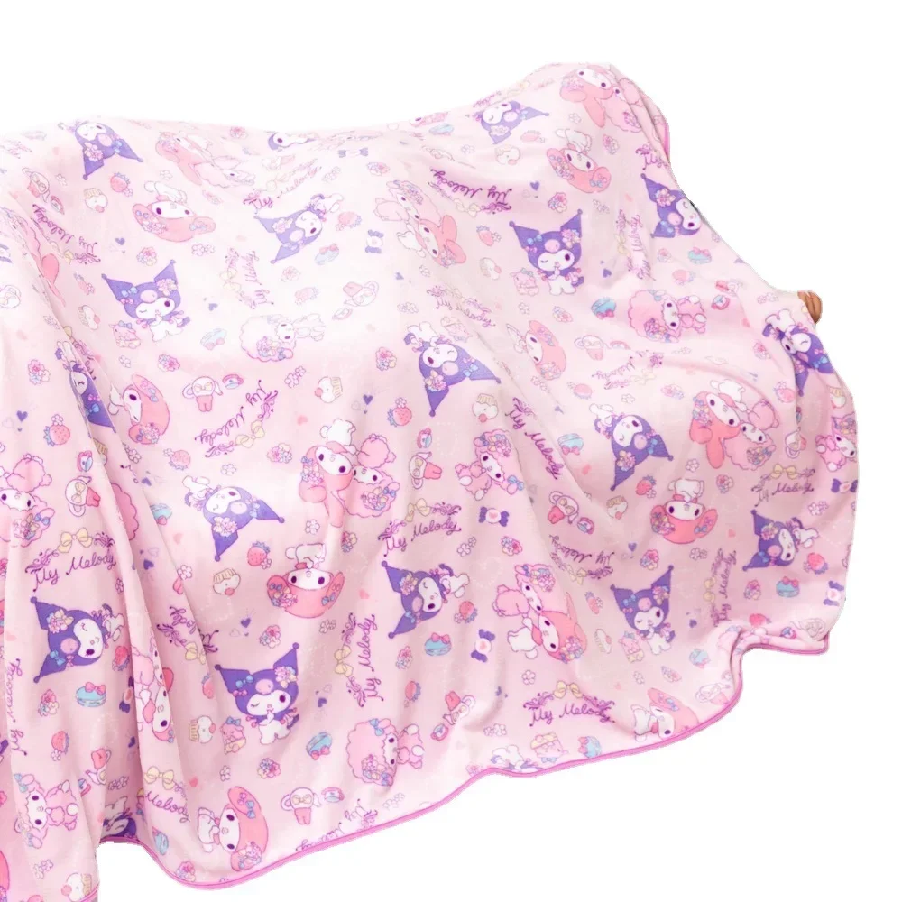 Hello Kitty Throw Blanket Cute Cat Kawaii Blankets for Beds Anime Printed Cartoon Coral Velvet Winter Thickening Keep Warm Quilt 5