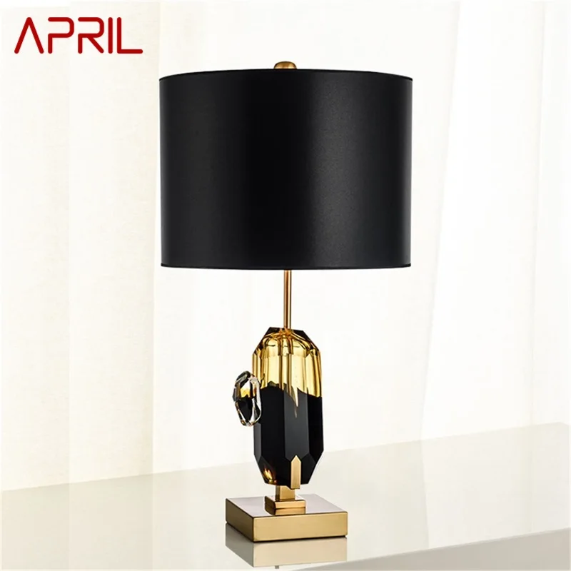 

APRIL Postmodern Table Lamp Fashion Creative Design LED Crystal Decor for Home Bedside Living Room Desk Light