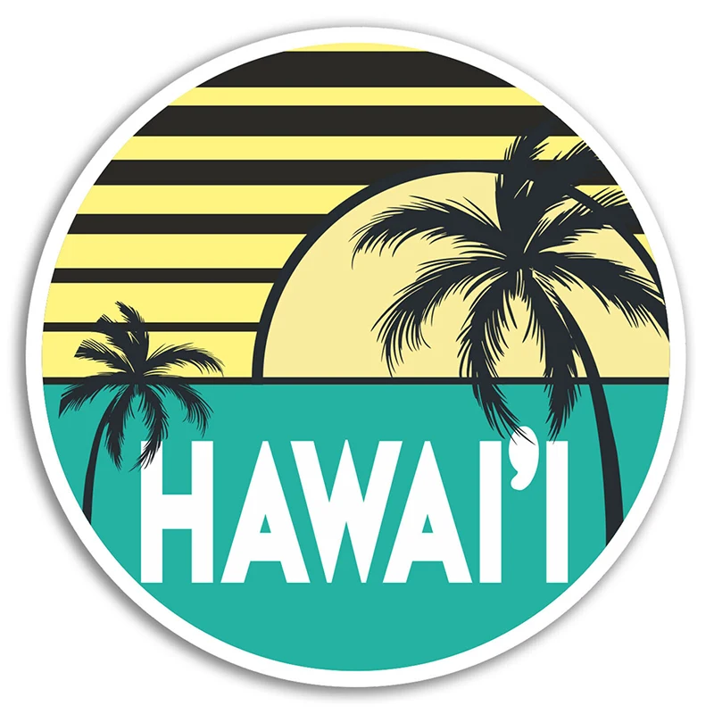 

Funny Hawaii Car Stickers Motorcycle Vinyl Decal Waterproof Windshield Car Styling Car Accessories Pegatinas Para Coche