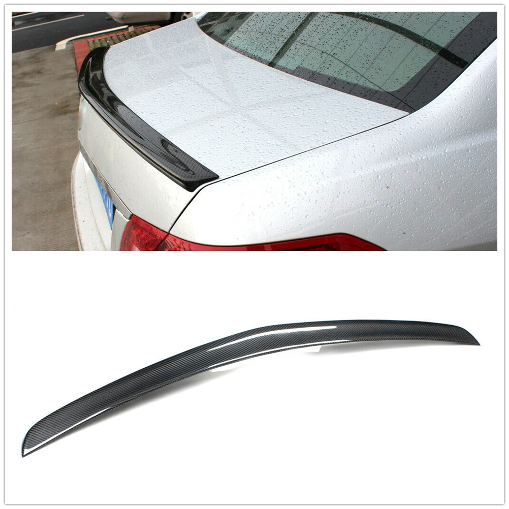 

For Mercedes Benz W212 E Class Sedan 4 Door E200 E250 E350 E550 2010-2016 AMG Style Carbon Fiber Trunk Lid Rear Spoiler Wing Lip