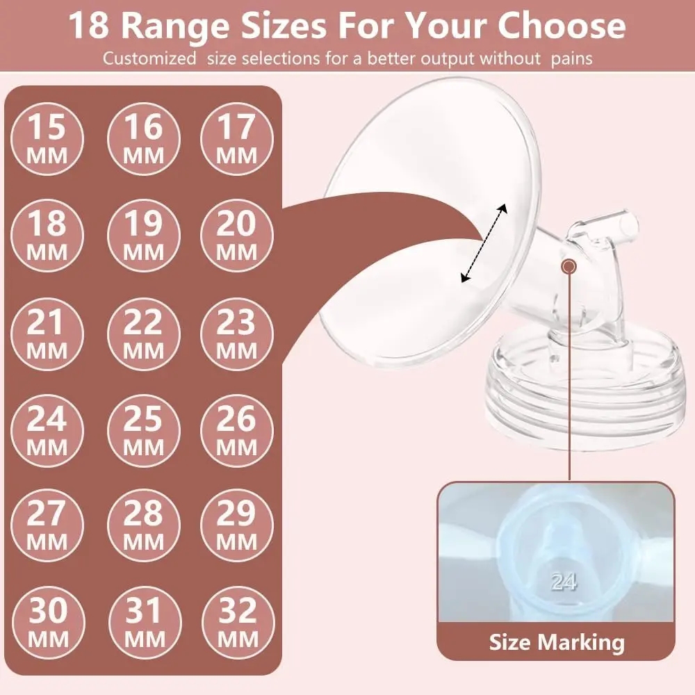 Flanges Compatible with Spectra S2/S1/9 Plus Ameda MYA Motif Luna Cimilre Breast pumps ,Flanges/Shields Replacement Parts