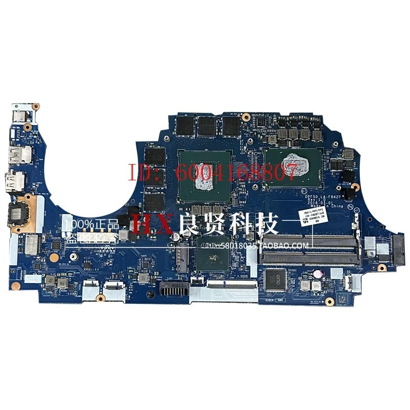 HP, Wizard 3 4 TPN-C133 15-CB 15-CX 마더보드 LA-F841P LA-F842P에 적합