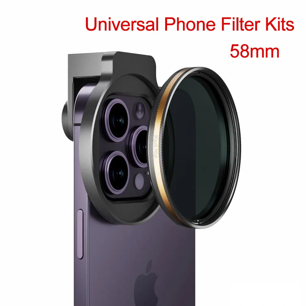 Fotorgear 58mm Universal Phone Filter Kits CPL Star Variable ND