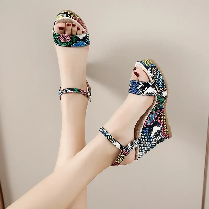 2023Women Sandals New Wedge Platform Shoes Ladies Sexy High