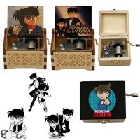 Detective Conan Main Theme Music Box One Truth Prevails Wooden Hand 18 Note Movement Birthday Gifts For Fans Christmas New Year 1