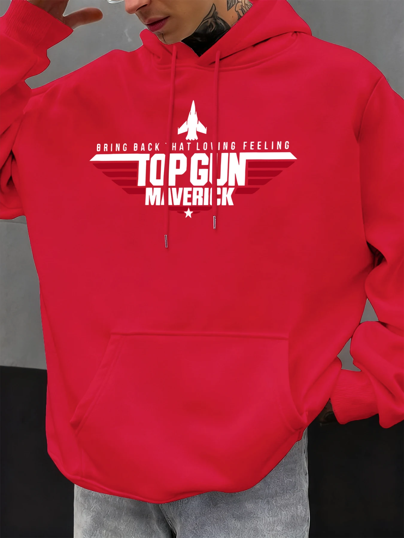 Top Gun Maverick Design Men Hoodies Oversized Comfortable Hoodie Pocket Fleece Streetwear Autumn Fashion Casual Pullover