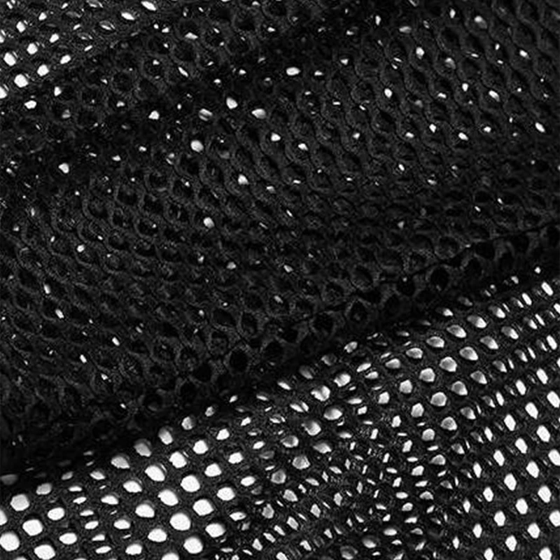 Herren Netzstoff T-Shirts O-Ausschnitt Langarm Transparente Oberteile Muskel-Unterhemd für Männer Sexy Nachtclub Gothic Punk Streetwear – Detail 7