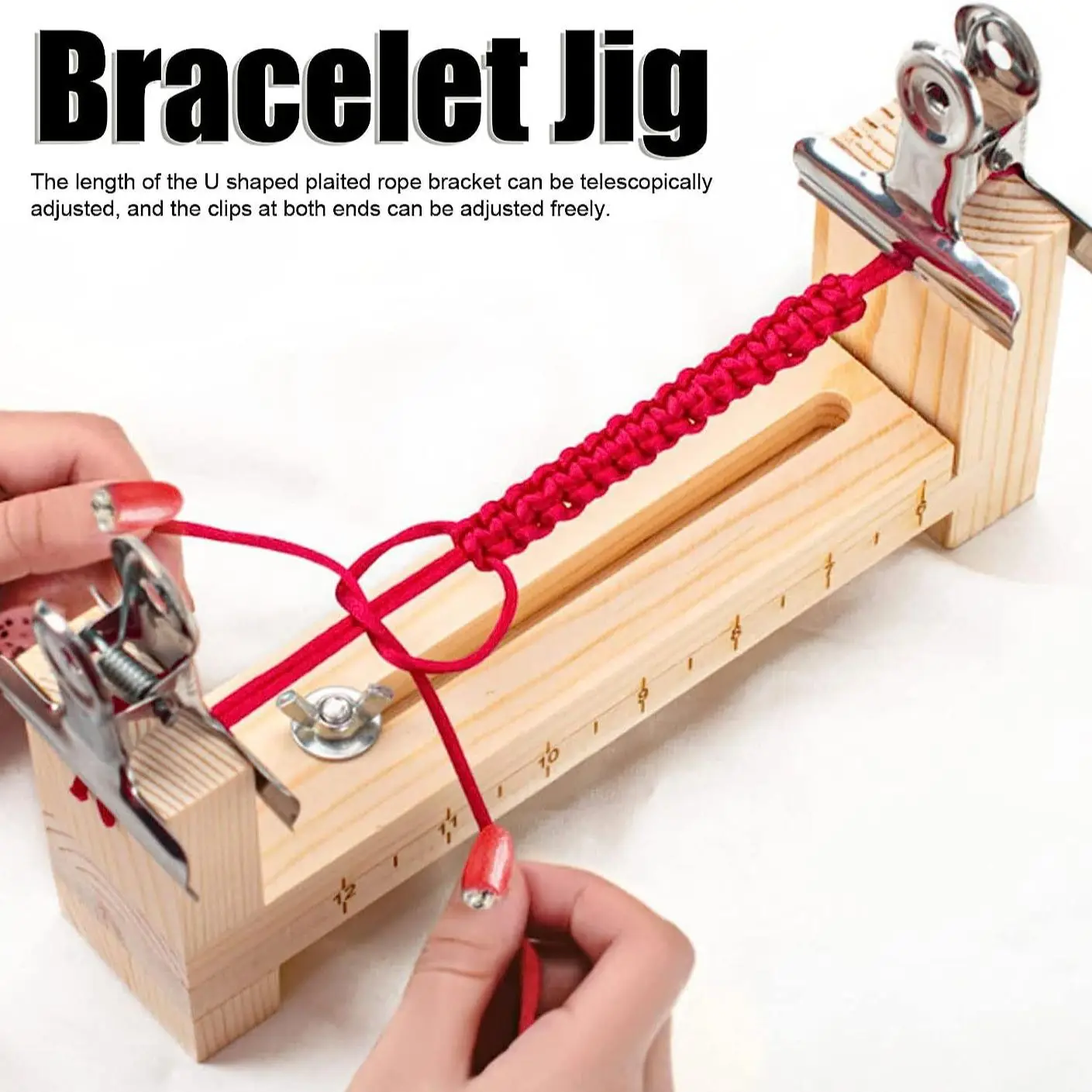 

White Wood Handmade Beaded Jewelry Making DIY Woven Jewelry Tool Stretching