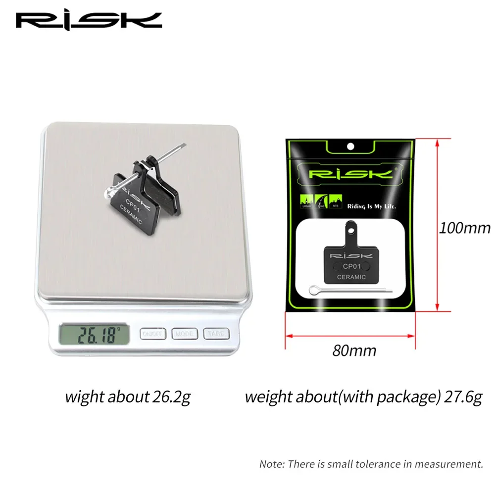 RISK 세라믹 MTB 자전거 브레이크 패드, 견고한 산악 자전거 유압 디스크 브레이크 패드, 시마노 M315, 355, 375, 395, 416/515 용, 1 쌍