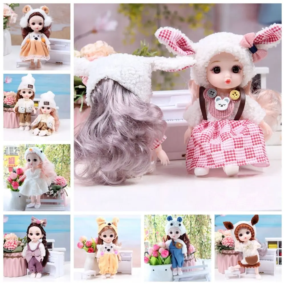 

Dress Up BJD Dolls 3D Eye Movable Joints Removable Joints Doll VINYL with Clothes Simulated Eye Hinge Doll Birthday Gift