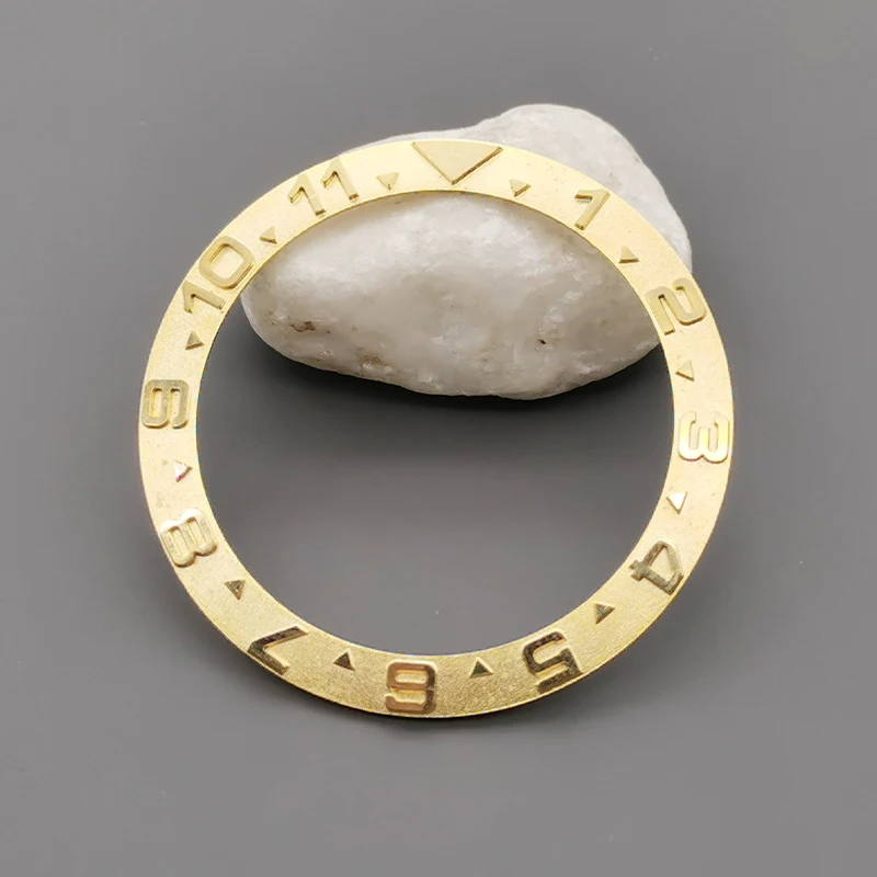 Curved Metal Bezel Insert Ring