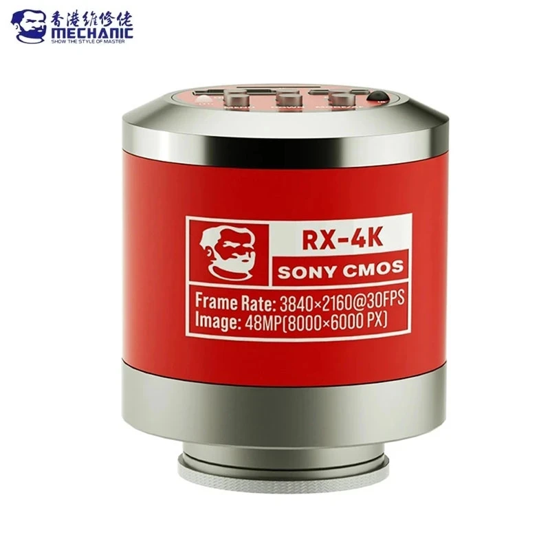 Fotocamera Per Microscopio Meccanico Rx-4K 4K Per Sensore Sony/Registrazione Video 4K/Uscita Immagine 1080P Riparazione Pcb Della Scheda Madre Del Tel