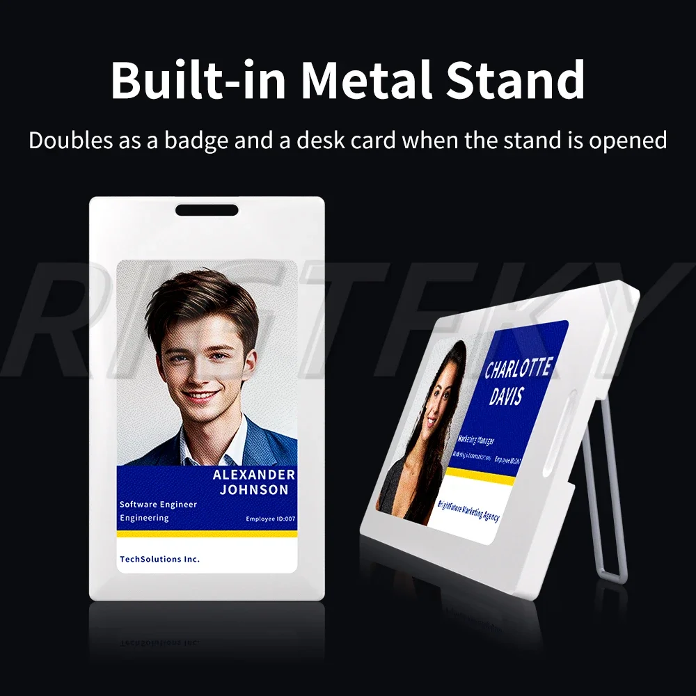 Intelligent NFC High-end Ink Screen Electronic Work Card Student Id Badge Access Card Visitor DIY Picture Gift Battery Free