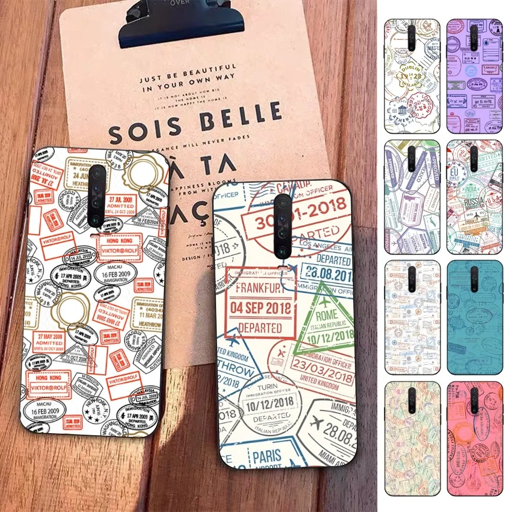 

Passport Travel Stamps Phone Case For Redmi 5 6 7 8 9 10 plus pro 6 7 8 9 A GO K20 K30 K40 pro plus F3 Fundas