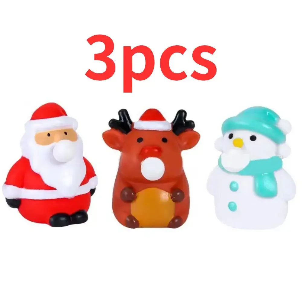 Christmas Toys Anti Stress Balls Santa Claus Snowman Elk Decompression Squeeze Sensory Toys Kids Christmas Party - Bilde 5