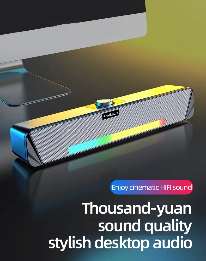 Original Lenovo TS33 AUX Bluetooth 5.0 Speaker 360° Home Movie Cinematic HiFi Sound Long standby Stable Connection Loudspeaker