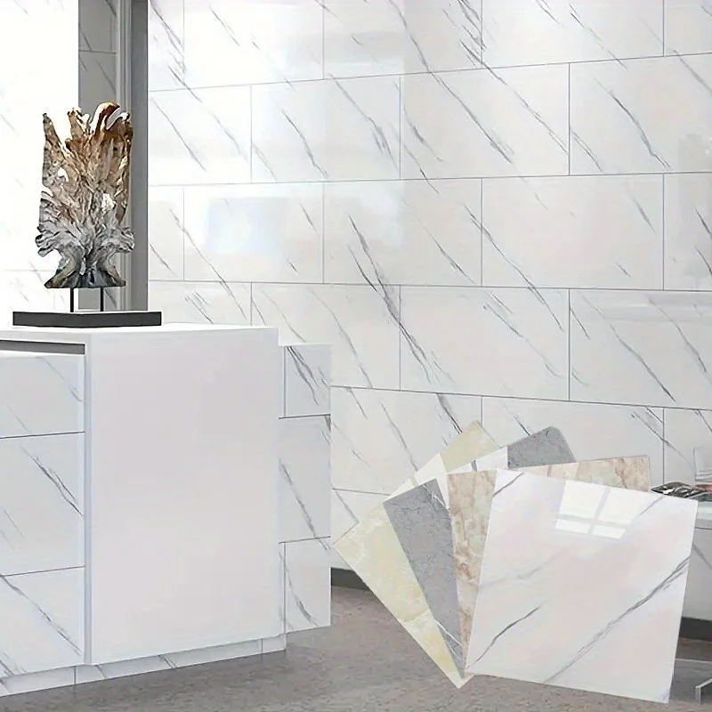 30 Piece Peel Off Thickened Marble Floor Stickers