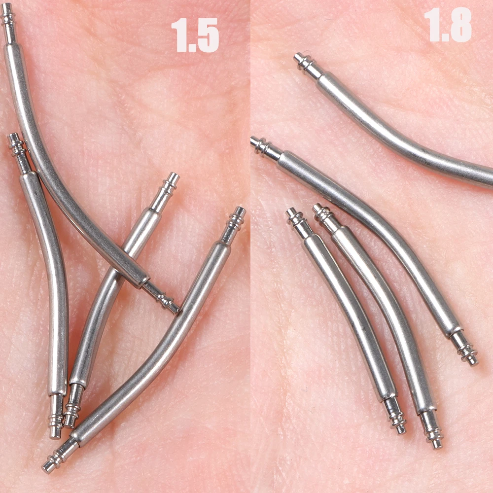 Set of 10 Premium Curved Stainless Steel Spring Bars