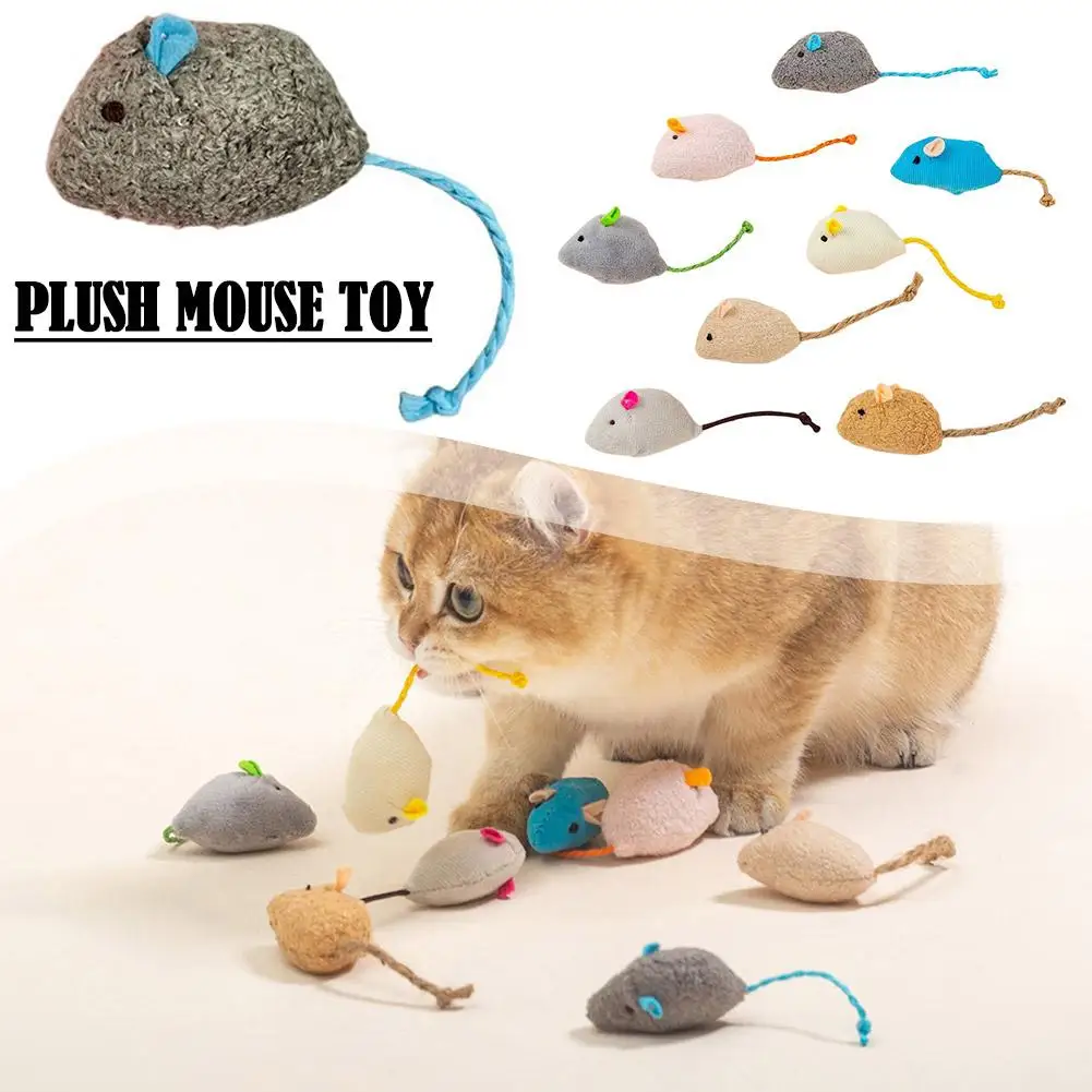

Pet Toy Catnip Mice Cats Toys Fun Plush Mouse Cat Toy For Kitten Colorful Cute Plush Interactive False Mouse Pet Cat Access I1M4