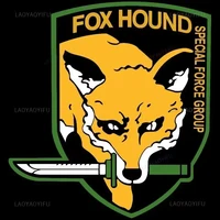 المعادن الصلبة الأفعى 5 فولت Foxhound مجموعة القوة الخاصة الثعلب كلب الصيد القطن تي شيرت الساخن بيع اللياقة البدنية الملابس طباعة تي شيرت 6