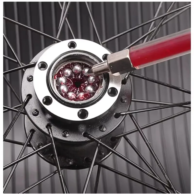1PCS 자전거 알루미늄 그리스 건 알루미늄 합금 MTB 자전거 베어링 허브 그리스 주사기 자전거 오일 윤활제 사이클링 액세서리