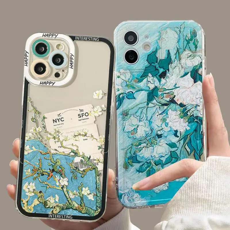 Artistic Irises and Sunflowers Soft Phone Case