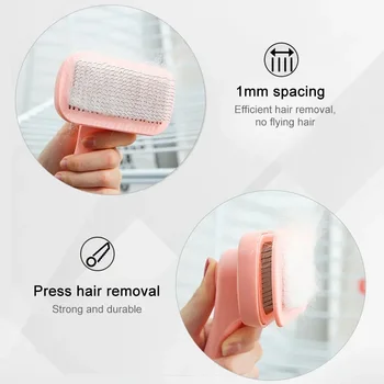 Dog Brush Self Cleaning Slicker Brush For Dogs Cats with Massage Particles Removes Loose Hair Pet Grooming Brush Pet Supplies 3
