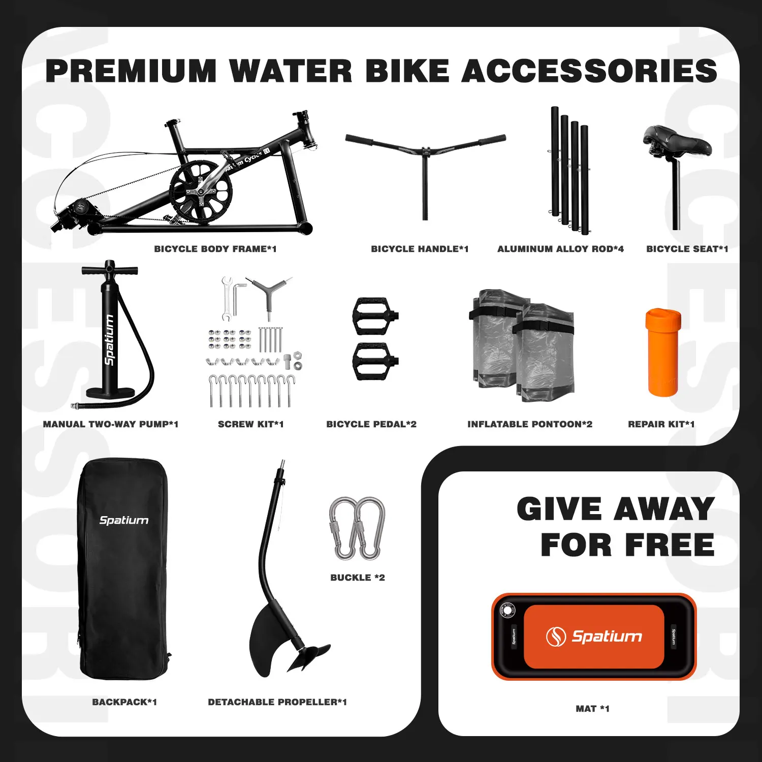 Spatium Inflatable Water Bike 5
