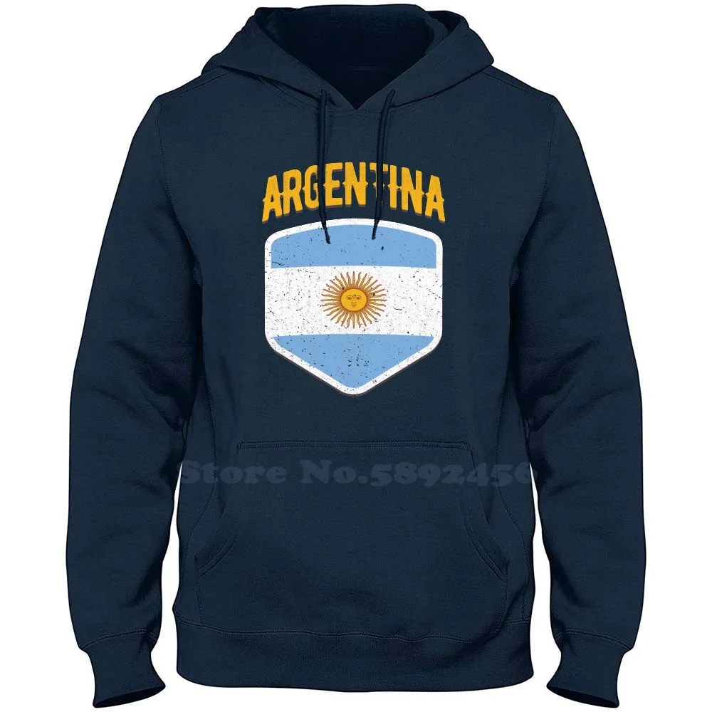 Argentina National Flag World Sport Stadium Fans T Shirt Supporter Jersey Football Cup Tshirt Felpe Con Cappuccio Moda Sudore Di Alta Qualità