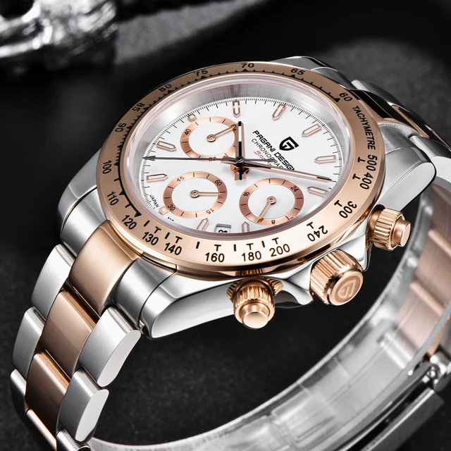 Or 1644 PAGANI DESIGN 2025 nouvelles montres pour hommes Top marque de luxe hommes montre-bracelet à Quartz hommes montre hommes chronographe étanche 6