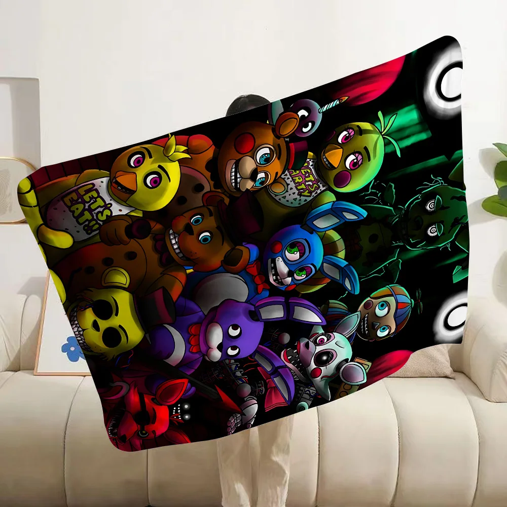 Printed Blanket Picnic Blanket Anime F-Five Nights At FreddyS Warm Blanket Soft and Comfortable Home Travel Birthday Gift 5