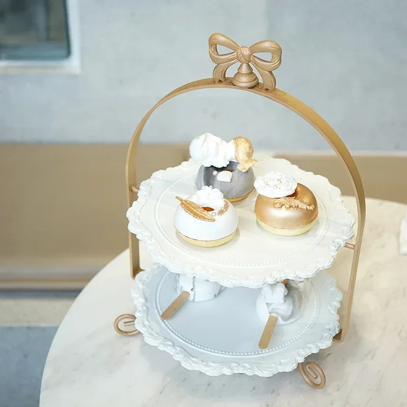 British Afternoon Tea Cake Stand-Multi-Layer Iron Dessert Table Elegant Sweet Tray Stylish Display Rack and Party Decor Best
