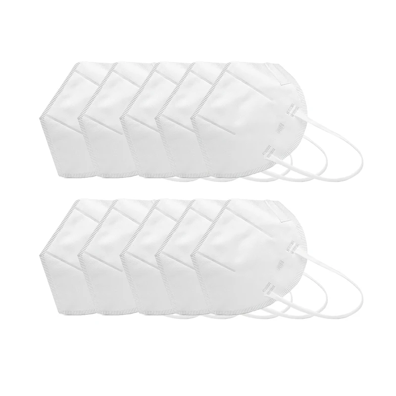 10-Pack Breathable N95 Face Masks - Disposable Protective Dust and Droplet Prevention Masks