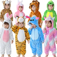 Baby Kigurumi Stitch Unicorn Rabbit Cartoon Romper Pajamas Infant Animal Onesies Girls Boys Cosplay Pyjama Costume For Christmas 1