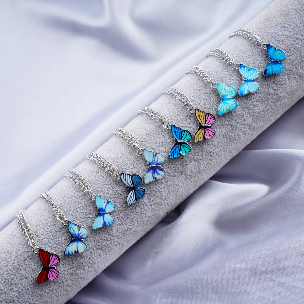20 Teile/los Koreanische Neue Schmetterling Anhänger Halskette für Frauen Gilrs Nette Reizende Hals Schmuck Zubehör Geburtstag Geschenke – Detail 8