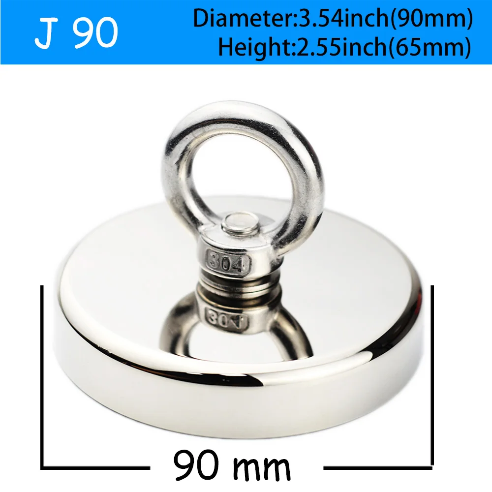 Search Magnetic Powerful Neodymium Magnet 300KG Super Strong Salvage Magnets  Sea Fishing Magnet with Ring Searcher J16-J90 Iman - AliExpress