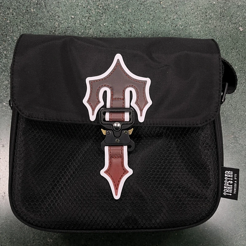 London Trapstar Fashion Shoulder Bag Men MESSENGER BAG 1.0 BLACK / RED