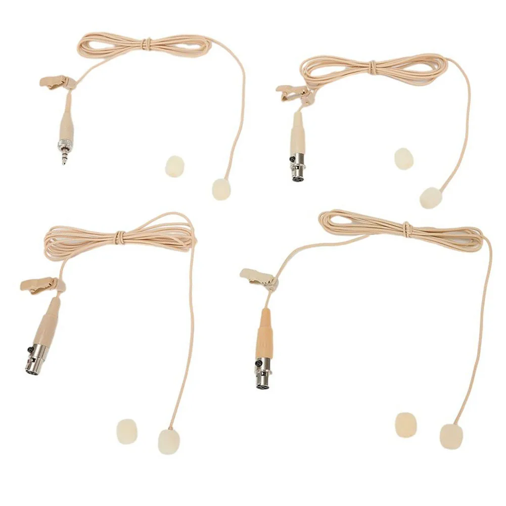 Lavalier Lapel Clip Microphone Tie Clip Mic 3.5mm 3-Pin 4-Pin XLR Wireless Audio Technica Microphone For Wireless Beige