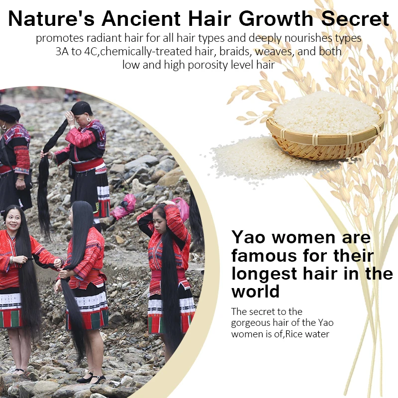 GOIPLE Hair Growth Serum Repair Damaged Regrowth Essential Oil for Thinning Loss Treatment Care Strengthen Root Rice Water Spray