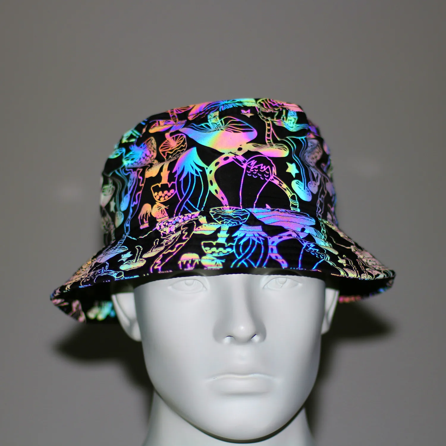 Metallic Bucket Hat Waterproof Holographic Sun Cap Retro Y2K Disco Holographic Bucket Hat - Etsy main image 3