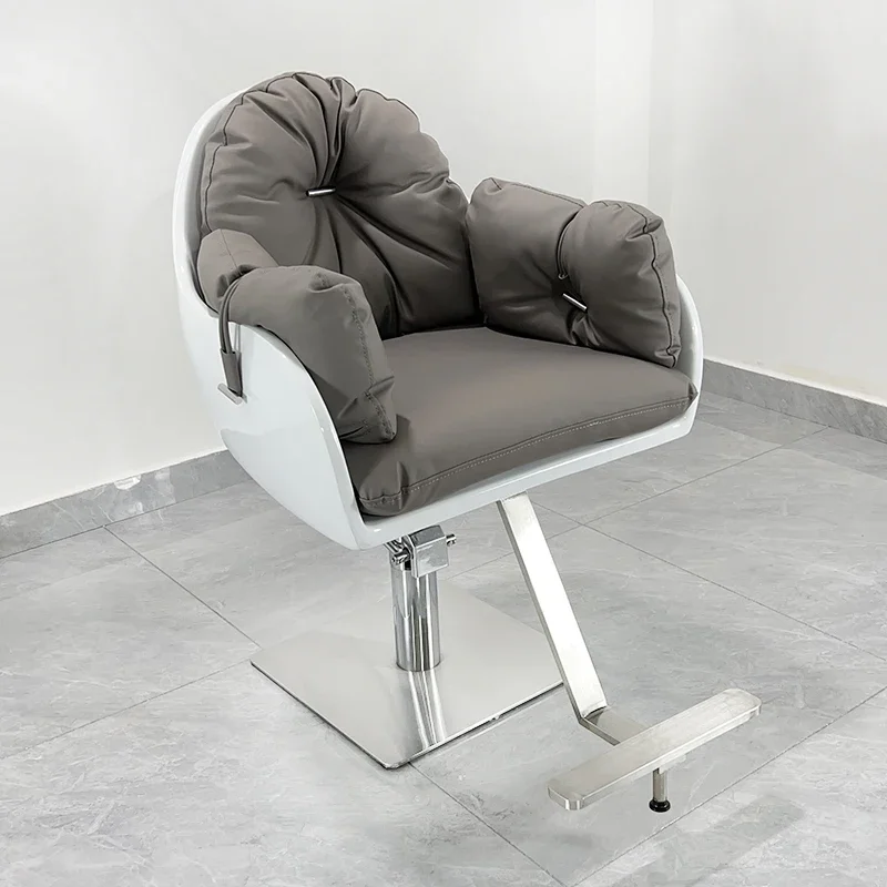 

Barbershop Lift Swivel Hair Dyeing Barber Chair Professional Perm Simple Barber Chair Silla De Barbería Salon Furniture WT