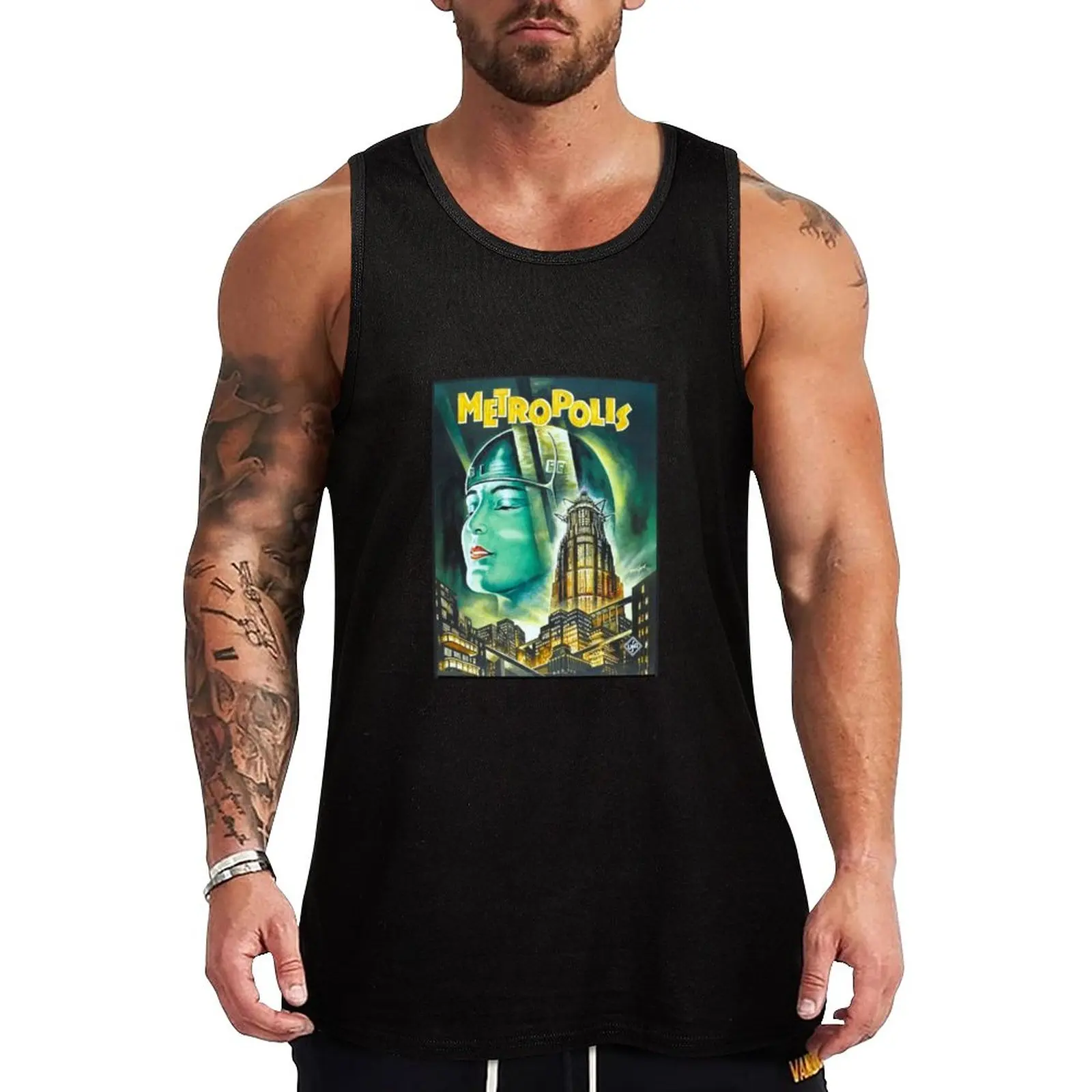

New Metropolis Tank Top gym Men's t-shirts Gym T-shirts for men
